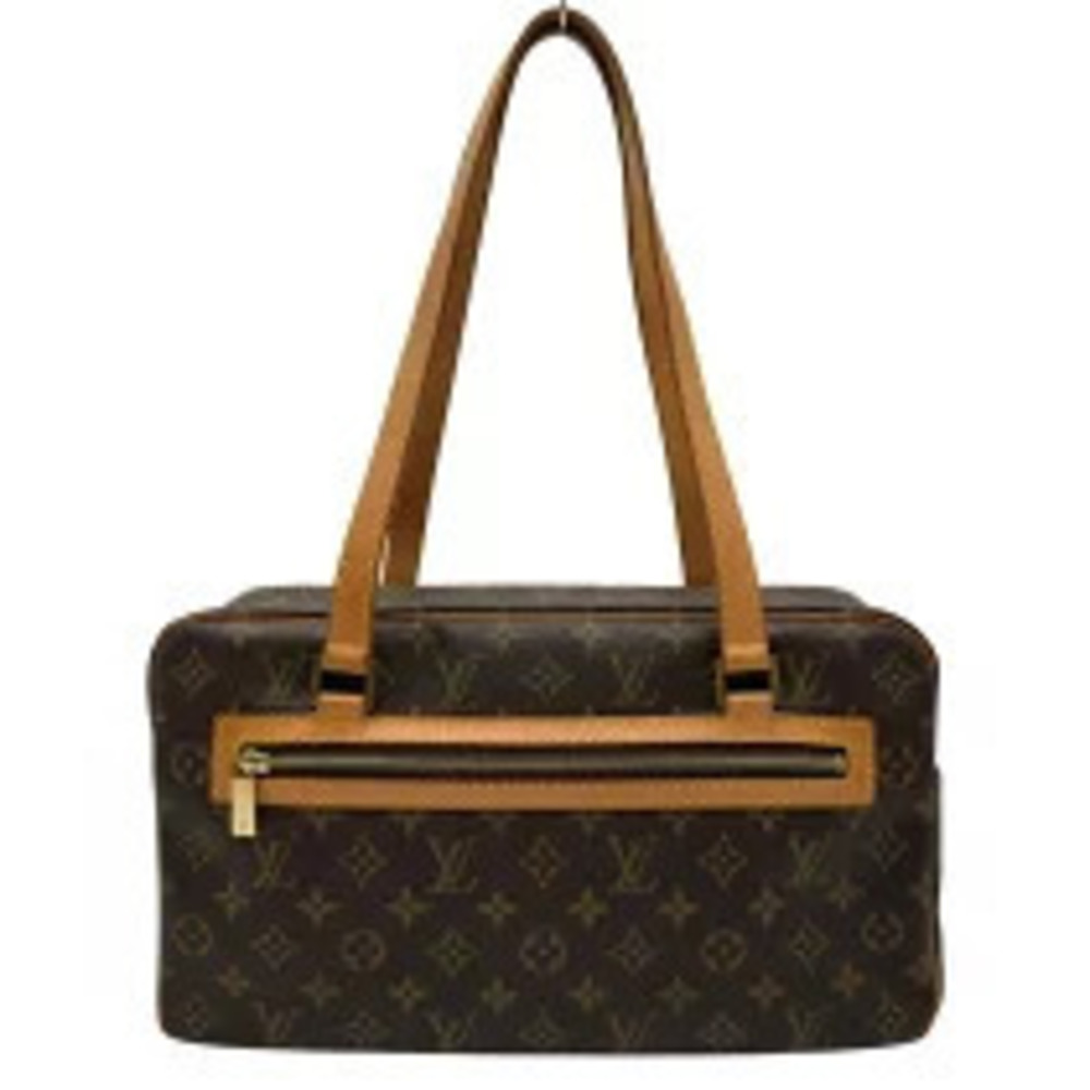 Louis Vuitton Cite Brown Monogram Leather Shoulder Bag